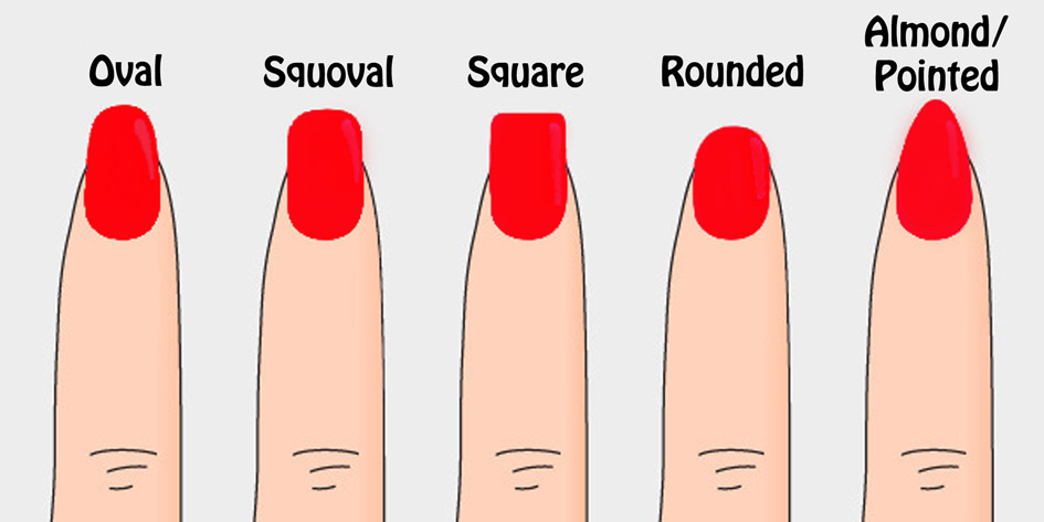 at the 5 most popular nail shapes at the moment